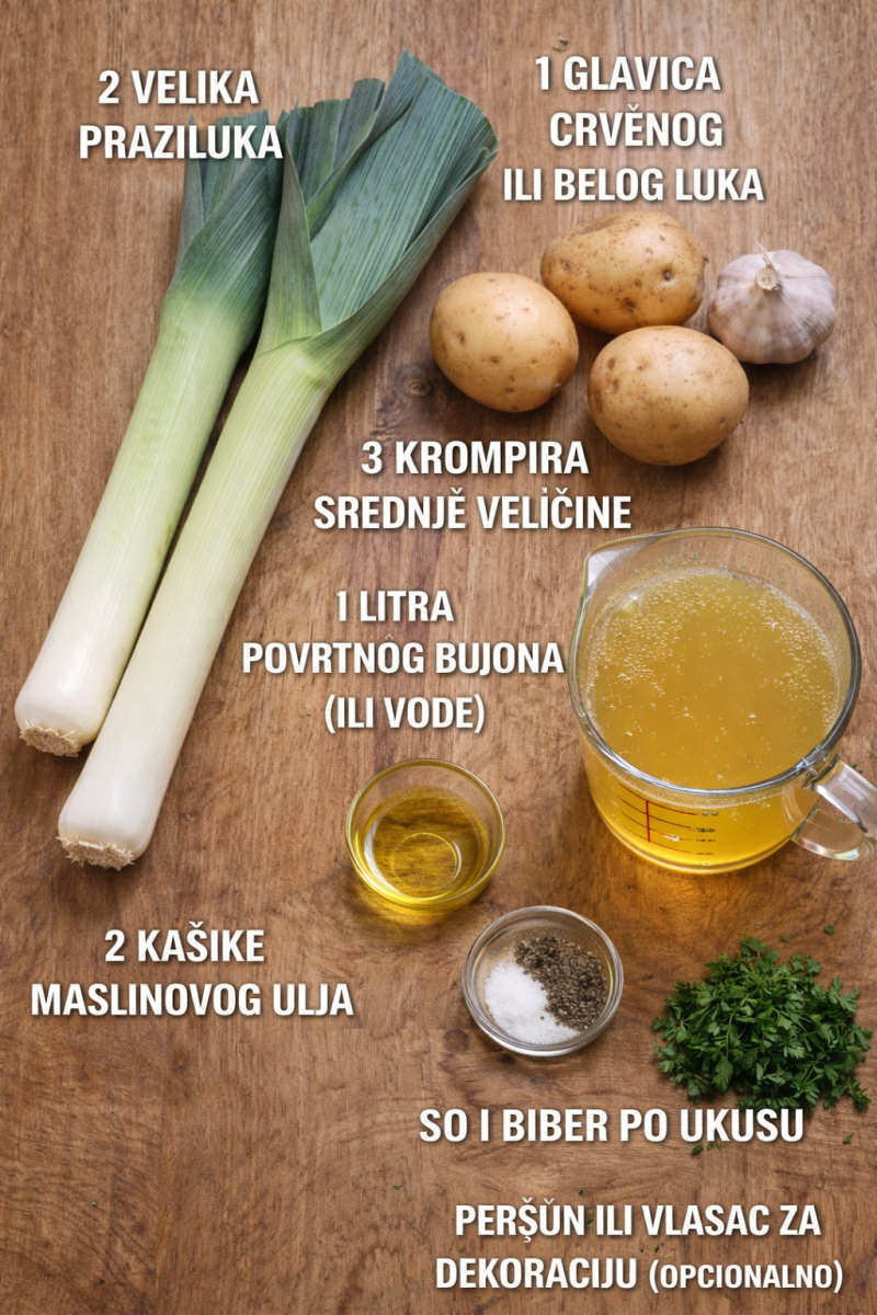 spisak namirnica praziluk krompir corba